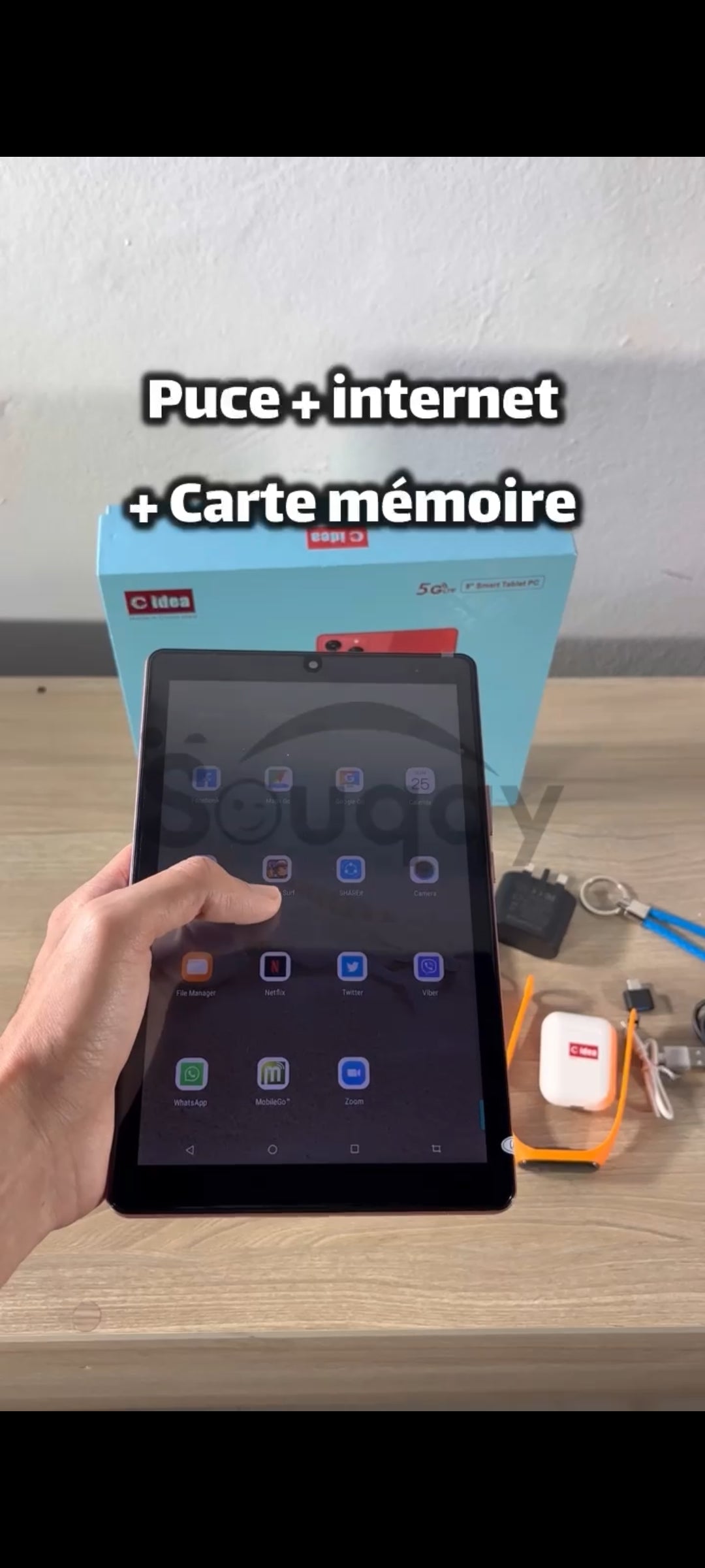 Tablette Cidea 9 pouce 512GB STOCKAGE ET 8GB RAM + ECOUTEUR BLUETOOTH T2